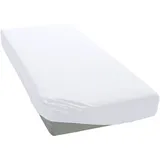 Estella Spannbettlaken Samt-Velours 180 x 200 - 200 x 200 cm weiß