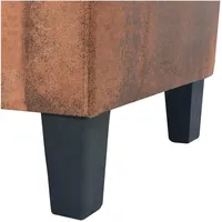 vidaXL Sofa 3-Sitzer Wildleder-Optik Braun
