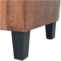 vidaXL Sofa 3-Sitzer Wildleder-Optik Braun