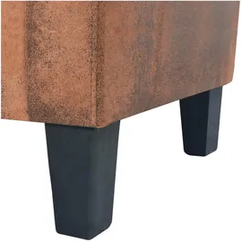 vidaXL Sofa 3-Sitzer Wildleder-Optik Braun