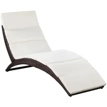 furnicato Sonnenliege 64 x 86 x 162 cm Braun