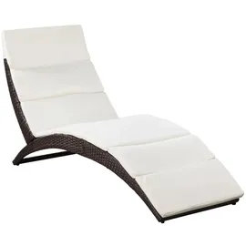 furnicato Sonnenliege 64 x 86 x 162 cm Braun