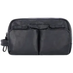 Piquadro Harper Kulturbeutel Leder 23 cm black