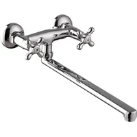 PaulGurkes Spültischarmatur 2-Loch Küchenarmatur Retro Wandarmatur Nostalgie Wandmontage