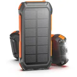 Bilivein Solar Power Bank, 26800mAh Solar Ladegerät, 15W Schnelles Laden PowerBank, 3 Ausgänge Solar Batterie Bank mit USB C für iPhone, Galaxy, Externe Batterie Pack mit Taschenlampe