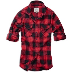 Brandit Amy Flanell Ladies Hemd, schwarz-weiss, Größe 6XL für Frauen