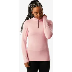 Skiunterwäsche Funktionsshirt Damen 1/2 Reissverschluss - BL 500 rosa S