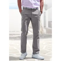 John Devin Chinohose JOHN DEVIN "regular-fit, lange Oxford Hose", Herren, Gr. 32, Länge 32, grau, Web, Obermaterial: 98% Baumwolle, 2% Elasthan, unifarben, regular fit lang, Hosen Chinohose, aus elastischer Baumwoll-Qualität, Topseller