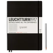 Leuchtturm1917 Notenbuch A4 Master Notensystem Schwarz