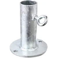 GAH Alberts Alberts Halter für Sonnenschirme | zum Aufschrauben | feuerverzinkt | für Rohr-Ø: 42,4 mm