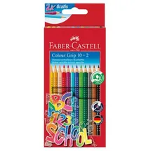 Faber-Castell Dreikant-Buntstifte 10+2 mehrfarbig