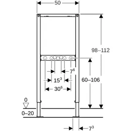 Geberit Duofix Element für Dusche und Badewanne 112 cm