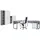 MID.YOU Büro Office Edition Set 4 Grau/Weiß