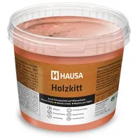 Hausa Holz-Reparaturset Holzkitt, 1kg gebrauchsfertig ausgezeichnete Füllkraft rissbeständig, 1-St., Mahagoni Holzspachtelmasse Kitt für Holz, Holzspachtel/Füllmasse zum Reparieren