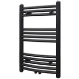 Heizkörper Handtuchheizkörper Warmwasser Gebogen 500 x 764 mm schwarz