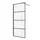 Badplaats Essos Walk-In-Dusche 90 x 200 cm Schwarz