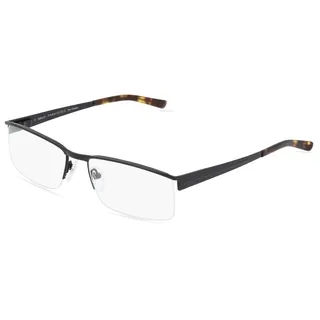 Fielmann TITANIUM 176 FLEX CL Herren-Brille inkl. Gläser Halbrand Quadratisch Titan-Gestell 56/17/135, schwarz