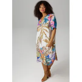 aniston plus Blusenkleid Palmendruck Bunt 44