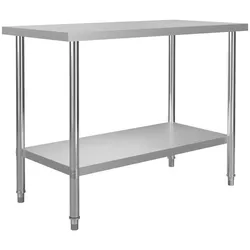 DELUKE® Edelstahl Arbeitstisch KUGO 120x60x85cm, Edelstahl Gastro-Arbeitstisch Arbeitsfläche Gastro-Küchentisch Küchen-Arbeitstisch