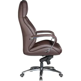 AMSTYLE Chefsessel Echt Leder Braun