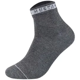 Mustang Casual Bio-Baumwolle Sneakersocken 6er Pack Dunkelgrau Mix 43-46