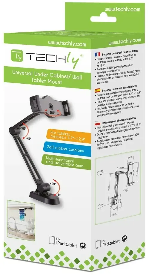 Techly ICA-TBL 2802 Halterung Passive Halterung Tablet/UMPC Schwarz