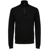 Selected Herren Pullover »SLHBERG HALF ZIP CARDIGAN Schwarz M