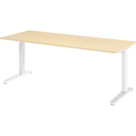 bümö Schreibtisch Serie-XB Ahorn / Braun