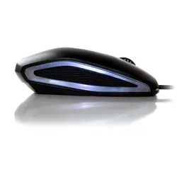 CHERRY GENTIX kabelgebundene optische Maus beleuchtet Schwarz USB, 3 Tasten, Seitenflächen aus Gummi, 1000 dpi-Auflösung