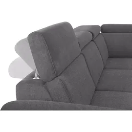 sit&more Ecksofa »Arngast L-Form« inklusive Kopfteilverstellung und Federkern grau