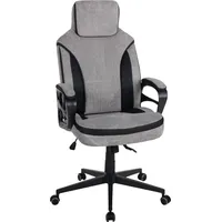 Duo Collection Chefsessel Webstoff Grau/Schwarz