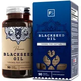 FS Schwarzkümmelöl | 90 hochdosierte Schwarzkümmelöl Kapseln mit 1000 mg Black Seed Oil | Weichkapseln für bessere Aufnahme | Gentechnik-, Gluten- und Allergenfrei | Hergestellt in GB