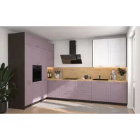 Feldmann-Wohnen L-Form, Violett, Metall, L-Form, 347x243x202 cm, Küchen, Küchenzeilen & Küchenblöcke, Küchenzeilen ohne Geräte