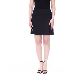 Aniston CASUAL Damen Mini-Rock modischer Jersey-Rock mit Reißverschluss 43881141 Schwarz - 34