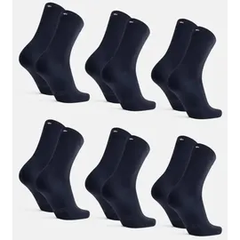 Danish Endurance COTTON CREW SOCKEN 6-Paar Schwarz 43-47