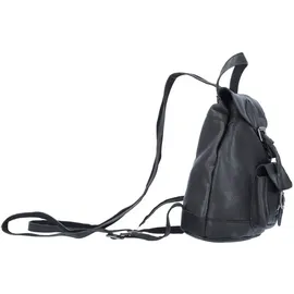 The Skandinavian Brand Mini Leder Rucksack schwarz