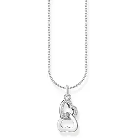 Thomas Sabo Kette mit Anhänger verschlungene Herzen Silber