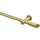 Interdeco GARDINENSTANGE Platon Verano 240 cm (geteilt in 2 x 120 cm), 1-läufig (ohne Ringe), 20 mm Ø Messing-Optik
