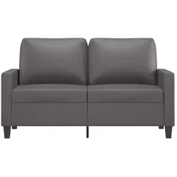 vidaXL 2-Sitzer-Sofa Grau 120 cm Kunstleder