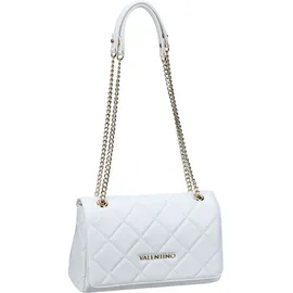 Valentino Ocarina Schultertasche Kunstleder Gold/Weiß
