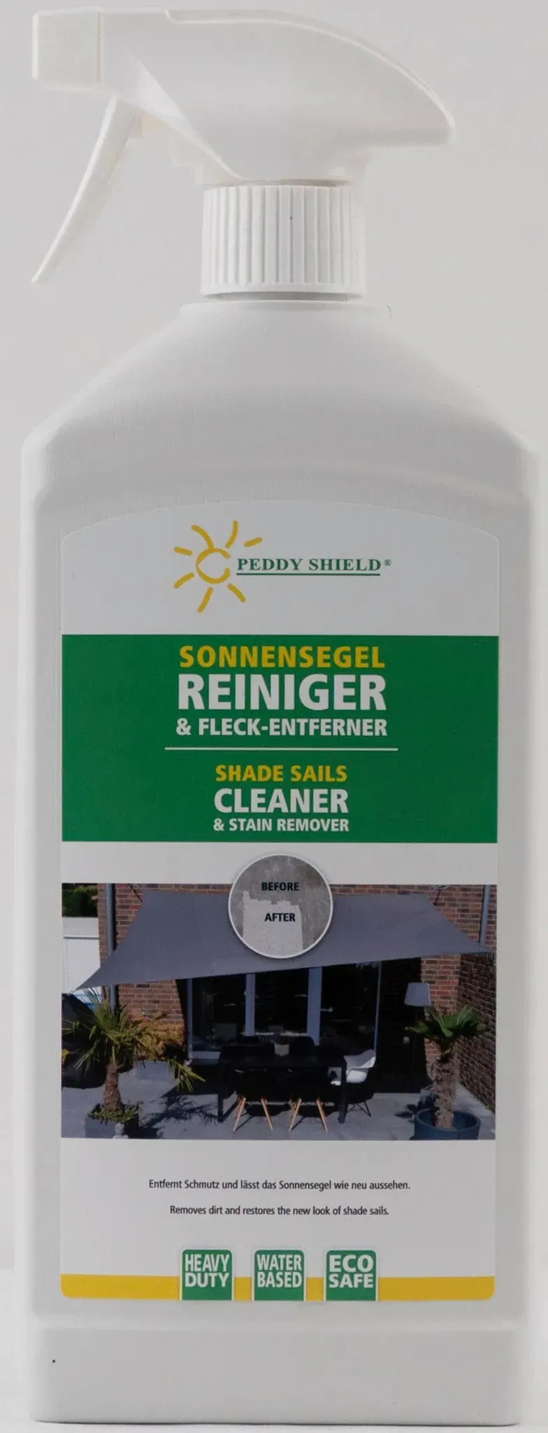 Allzweckreiniger PEDDY SHIELD "Sonnensegel-Reiniger und Fleckenentferner", transparent (farblos), 1000ml, Reinigungsmittel, wasserbasiert