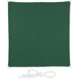 Relaxdays Sonnensegel, 3,5x3,5 m, wasserabweisend, Polyester, quadratisches Segeltuch, Spannseile, Garten & Balkon, grün