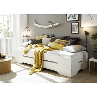 Begabino DOUBLE Stapelbett 2er Set Kinderbett 90x200 cm Weiß - Weiß