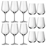 Ritzenhoff & Breker RITZENHOFF Rotwein- und Wasserglas-Set Sternschliff 12-teilig