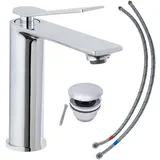 Schöner Wohnen SCHÖNER WOHNEN-Kollektion Waschtischarmatur VIOLA M, Chrom, Wasserhahn geeignet für wandhängende Waschbecken in Ihrem Bad