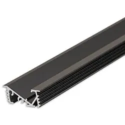 LED Einbauprofil FURNIT6 D zum Einbau in Möbelstücke Aluminium schwarz RAL 9005 200cm