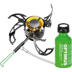 Camping Gaskocher Polaris Optifuel + Flasche Benzin Kocher Faltbar 4200W EINHEITSGRÖSSE