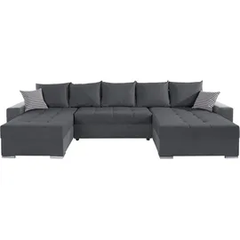 Collection AB Wohnlandschaft Polyester U-Form 2-Sitzer Grau