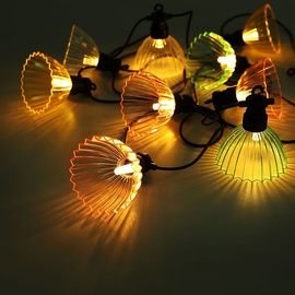 ETC Shop LED Außenlampe, Lichterkette 10-flammig, bunt, L 360 cm