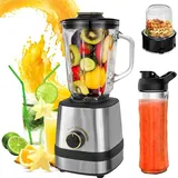 Standmixer Mixer Smoothie Maker mit 1,5 L Mixbehälter, 800,00 W, Standmixer Hochleistungsmixer mit 6 Klingen